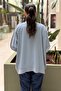 Square Patterned Mercerized Combination Tunic with Sleeves - 4