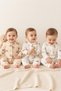"Newborn Baby Reported Interlock Long Sleeve Romper 3-Piece Set - Soft Cotton Animal Pattern Baby Romper for Boys and Girls" - 3