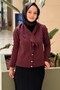 Mercerized Cardigan with Detachable Shawl Accessory