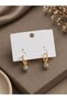 Minimal Nazarlı Model Gold Color Zircon Stone Women's Earrings