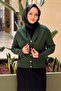 Mercerized Cardigan with Detachable Shawl Accessory