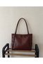 Soft Leather Women's Shoulder Bag, Shopper Bag - 3