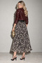 Women's Leopard Print Belted Midi Skirt - 3