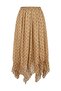 Women's Trendy Chiffon Polka Dot Camel Long Skirt - Suitable for Hijab 93 cm