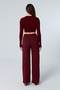 Sorane Burgundy Winter Tracksuit Pants with Fleece Inside - 6
