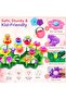 99-Piece Flower Garden Building Toys Set,STEM Montessori Sorting and Stacking Playset for Kids - 5