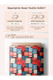 100% Cotton Satin Patchwork Fabric – 155X100 cm – Red Navy Blue Square Pattern - 3