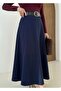 Butterfly Detailed Dabıl Skirt-Navy Blue - 2