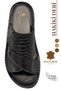Genuine Real Leather Men's Slippers Lightweight Slippers Leather 3d Black - 4