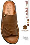 Genuine Real Leather Men's Slippers Lightweight Slippers Leather 3d Tan 1 - 3