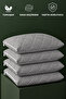 Quilted Pillow Protector Mattress Cover 50X70 4-Pack Melange Gray