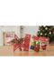 New Year's Red Tepelik 9-Piece Mixed Pine Tree Ornament Set of 2