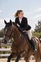 Navy Blue Color Women's Riding Jacket