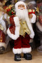 Striped Yellow Sequin Santa Claus Red 30 cm