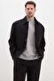 Buttoned Polo Collar Double Pocket Short Cashmere Coat - 2