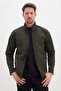 Zippered Stand Collar Softshell Jacket