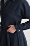 Flared Skirt Dress Navy Blue - 4
