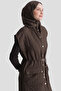 Brown quilted vest and pants set - 4