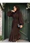 Pleated Belted Chiffon Hijab Dress: Stylish and Comfortable Wear - 7
