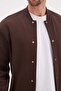 Snap Fastener Pique Fabric Regular Fit Jacket - 4