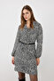 Baby Collared Dress with Ruffle Detail - Black - 4