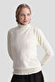 Ruffle Detailed Sweater Ecru - 5