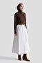 Ruffle Detailed Sweater Bitter Brown