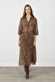 Bambi Patterned Midi Skirt - Brown - 4