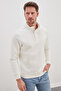 3 Thread Half Button Stand Collar Sweatshirt - 3
