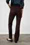 Striped Flare Pants - Burgundy - 8