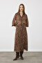 Bambi Patterned Midi Skirt - Brown - 3