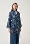 Patterned voile kimono with tie detail - 6