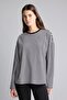 Oversize Crew Neck Striped Combed Cotton Long Sleeve T-Shirt I7904Ax26Au - 3