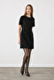 Mini Dress with Pocket Detail - Black - 3