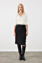 Belted Pencil Skirt - Black