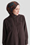 Embroidered Long Tunic Brown