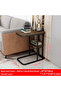 C Shaped End Table 2-Tier Sturdy C Table with Storage Narrow Side Table for Living Room Bedroom with Metal Frame Industrial Small Bedside Table Sofa Couch Table for Small Space Black Frame - 7