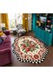 Aura Vintage Pomegranate Patterned Woven Base Decorative Carpet Auraplus46 - 3