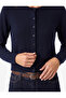 Long Sleeve Crew Neck Button Cardigan - 4