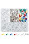 180-Piece 4-Style Push Pin Set with 5-Compartment Organizer Box, Durable Plastic Head & Stee