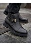 Ba0586 Men's Brown Fur-Lined Winter Boots with Zipper and Laces