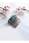Vintage Comb Bun Buckle with Crystal Stone - 2