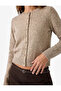 Long Sleeve Crew Neck Button Cardigan - 5
