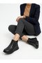 Artı-Artı20/Dr-2602 Genuine Leather Women's Daily Orthopedic Double Zipper Black Boots - 4