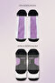 2-Piece Black/Purple Unisex Seamless Flexible Lightweight Anatomical Short Cycling Socks - Premium Collection - 5