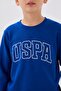 Boy's Crew Neck Pigment Printed Winter Regular Fit Blue Tracksuit Set Us2135-C-V4 - 5