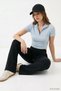 Adjustable Waist Elastic Wide Leg Sweatpants 1124 Black - 4