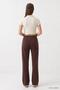 Adjustable Waist Elastic Wide Leg Sweatpants 1124 Brown - 4