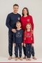 Mother-Daughter Matching Long Sleeve Pajama Set - Products Must Be Added to Cart Separately Red - 4