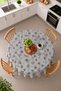 Patterned Round Pvc Thin Oilcloth Tablecloth, Wipeable and Stain Resistant - 2